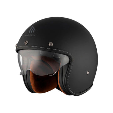 CASCO ABIERTO MT OF507 SV LE MANS 2 S PLANO A1 NEGRO MATE